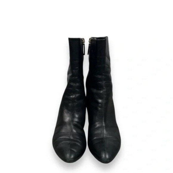 Sleek Black Ankle Boots with Tapered Heel - Picture 3 of 14